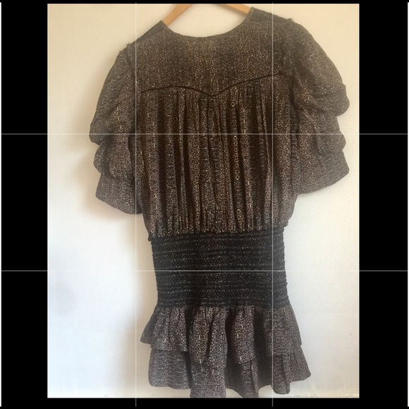 ISABEL MARANT Smocked Ruffled Silk Dress - Picture 4 of 16